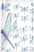 GAIREG Elegant Watercolor Dragonflies White Drying Dish Towels for Kitchen, 28x18 Absorbent Tea Towels Polyester