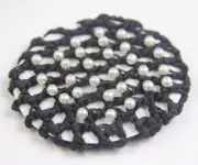ERA ANKA Hair Bun Cover - with Pearls, Black, Pink or Red