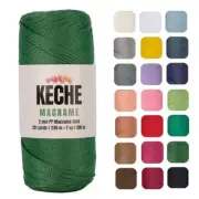 Macrame Cord | Macrame Supplies 2mm Polyester Macrame Rope 1 SKEIN 172 - Green