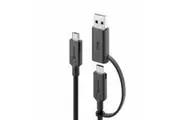 [ELCCA3212-BK] Elements Series USB-C to USB-C Cable with USB-A Adapter 1.2m Male-Male 5A