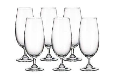 Bohemia Crystal Bar Beer Glass 380ml 6PCs crystal glass