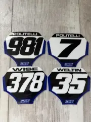 Gizmo Mods Rock River Yamaha Supercross Team Mini Number Plate Stickers -4 Total