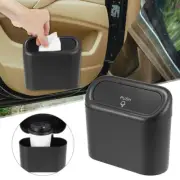 1Pc Car Trash Bin Door Hanging Trash Can Rubbish Garbage Car Storage Box Black (for: Ford)