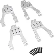 Metal Front and Rear Shock Tower Set Shock Absorber Towers Lightweight Simple to Replace RC Car Parts for MN86S 1/12 MN128, Silver