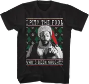 I PIty The Fool Faux Ugly Christmas Sweater Mr. T Shirt