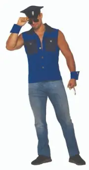 Arrestingly Handsome Men's Stripper Costume ONE SIZE FITS UP TO 42