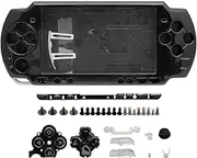 OSTENT Full Housing Shell Faceplate Case Parts Replacement Compatible for Sony PSP 2000 Console Color Black
