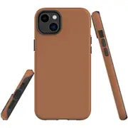 For iPhone 14 Plus Case Tough Protective Cover, Brown