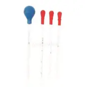 1/2/3/5ML Glass Pipettes Precision Graduated Dropper Pipettes with Clear Rubber