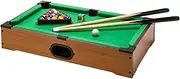 Tabletop Billiards Toys, Pool Table Game, Tabletop Sport Game Set, Complete Set 11 Balls 2 Cues and 1 Triangle, Portable Design, Easy Setup and Storage, 34.5x23x7.3cm Fun for Kids and Adults