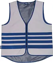 ABUS Lumino Urban Vest - Fully Reflective Safety Vest for Better Night Visibility - for Adults - with Zip