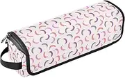 [sanluoli] 2-in-1 Curling Iron Travel Case with Heat Resistant Mat Carrying Case Flat Curling Iron Waterproof Organizer Tropical Bananas Colorful