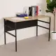 《Homelike》瑞比120cm附掛勾書桌-原木色 辦公桌 工作桌 書桌 電腦桌