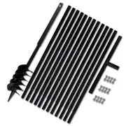 vidaXL Ground Drill with Handle 120 mm with Extension Tube 13 m Steel