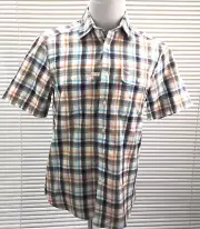 RM Williams Shirt Mens S Multicoloured Plaids Short Sleeve Cotton Double Pockets