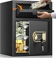 2.8 cu ft Large Fireproof Drop Safe Box for Home, Digital Slot Safe with Slot & Combination Lock, Furniture Safe with Slot for Business, Gold, Jewellery, Documents, Medicines