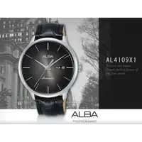 在飛比找蝦皮購物優惠-ALBA 雅柏   AL4109X1 機械男錶 皮革錶帶 漸