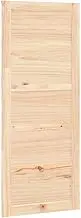 vidaXL Natural Brown Barn Door - Solid Pine Wood - Space-Saving Sliding Interior Door with Stable Frame - Dimensions: 80x1.8x204.5 cm