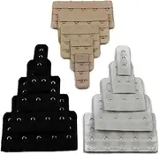 [Generic] 10 x Clip On Bra Extender No Sewing Required Assorted Hooks and Colours One Size White - 2 Hooks Accessory