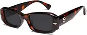 [SOJOS] Polarized Sunglasses for Women Men Retro Rectangle Womens Mens Sun Glasses 90s Shades SJ2366