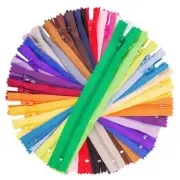 100Pcs 9 Inch Nylon Coil Zippers Bulk for Tailor Sewing Crafts Supplies