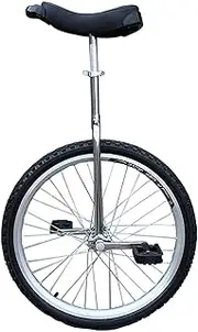 20" Chrome Fork Unicycle for Adult/Big Kids, Monocycle One Wheel Bicycle, Best Birthday Gift Durable TDF