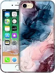 Glisten - iPhone SE 3 2022 Case, iPhone SE 2020 Case, iPhone 7/8 Case - Abstract Marble Design Printed Cute Hard Snap on Protective Designer Back Phone Case for iPhone 7/8 / SE 2 / SE 3.
