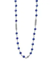 Lagos Sterling Silver Caviar Bead Station Necklace, 16-18