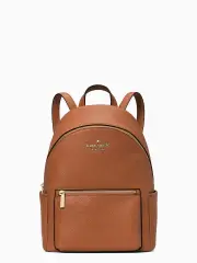 leila pebbled leather medium dome backpack