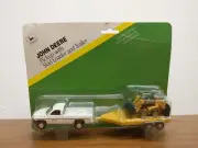 1/64 Ertl John Deere Dodge Ram Pickup Truck With 6675 Skid Loader + Trailer
