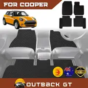 6D Diamond Car Floor Mats for MINI Cooper 3-Door Hatch 2014-Current Full Set - Heavy Duty Carpet Liner