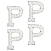 10Pcs Iron on Letters Patches,4.5cm Self Adhesive Patches for DIY Bags
