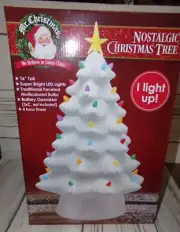 White Mr. Christmas Nostalgic Christmas Tree 16" Tall Light