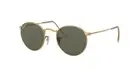 RAY BAN | NEW | ROUND MEDIUM | 3447 112 - 58 | MATTE GOLD | GREEN