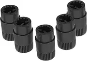 TOGEVAL 5pcs Black Knob Caps for Potentiometer Stable Fit for Amplifier Volume Design for Guitar Bass Controls Compatibility