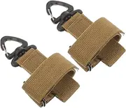 BCOATH 2pcs Gloves Holders Protective Waterproof Locking Glove Straps Hand Bungee Rope Multi-function Glove Leash Camping Accessories Belt Outdoor Glove Hooks Wire Nylon Khaki