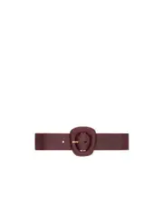 Saint Laurent Covered Buckle Belt 85 SPRING PRUNE