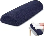 Sintuff Recliner Leg Rest Cushion Sofa Footrest Pillow with Cover Half Moon Bolster Pillow Under Knee Pillow for Sleeping On Back Alleviating Pain, 19.7 x 8 x 3.5 Inch (Dark Blue, 1 Pcs)