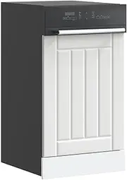 Lucca White Engineered Wood Dishwasher Panel | 45x1.5x67 cm | Timeless Kitchen Cabinet Door | Moisture Resistant, Stable & Easy to Clean | Perfect for Pantry Storage & Decor Integration in Any Cocina