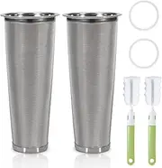 Sekonow 2pcs Cold Brew Filter - Cold Brew Coffee Filter for 64oz Wide Mouth Mason Jar Cold Brew Coffee Maker Pitcher, 304 Stainless Steel Mesh Cold Brew Strainer Infuser for Iced Coffee Tea Maker