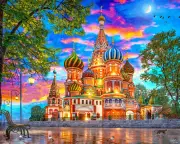 Springbok Sunset at St Basil's 1000 Piece Jigsaw Puzzle