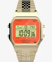 TIMEX 80 Orange×Gold 34mm TW2V19200 Quartz Watch