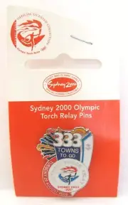 333 TOWNS TO GO TORCH RELAY 29TH SYDNEY OLYMPIC GAMES 2000 PIN BADGE COLLECT #80