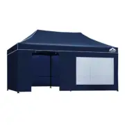 Instahut Gazebo Pop Up Marquee 3x6 Folding Tent Wedding Gazebos Camping Navy