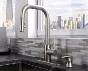 Pfister Zanna Touchless Kitchen Faucet with Soap Dispenser, Stainless Steel