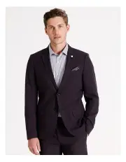 [Blaq] Slim Suit Jacket Puppytooth In Red