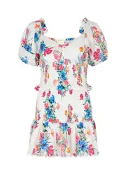 Loveshackfancy Jarrah Floral-print Cotton Mini Dress - Multicoloured - S S