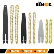 4/6/8 Inch Chain And Guide Plate Set Mini Electric Chainsaw Electric Pruning Saw