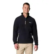 COLUMBIA SEQUOIA GROVE HALF ZIP FLEECE MEN - SIZE S - BLACK/BLACK/ANCIENT FOSSIL