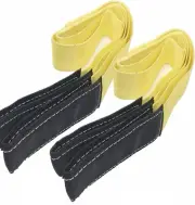 2 Pack 2 "x6' Tow Strap with Reinforced Loops Vehicle Recovery Rope 18,000 lb...